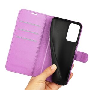 Xiaomi Poco M4 Pro 5G Θήκη Βιβλίο Μωβ Litchi Texture Horizontal Flip Protective Case Purple