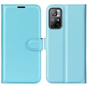 Xiaomi Poco M4 Pro 5G Θήκη Βιβλίο Μπλε Litchi Texture Horizontal Flip Protective Case Blue