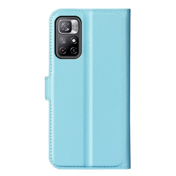 Xiaomi Poco M4 Pro 5G Θήκη Βιβλίο Μπλε Litchi Texture Horizontal Flip Protective Case Blue
