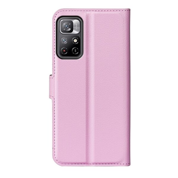 Xiaomi Poco M4 Pro 5G Θήκη Βιβλίο Ροζ Litchi Texture Horizontal Flip Protective Case Pink
