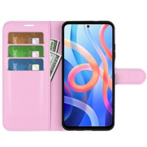 Xiaomi Poco M4 Pro 5G Θήκη Βιβλίο Ροζ Litchi Texture Horizontal Flip Protective Case Pink