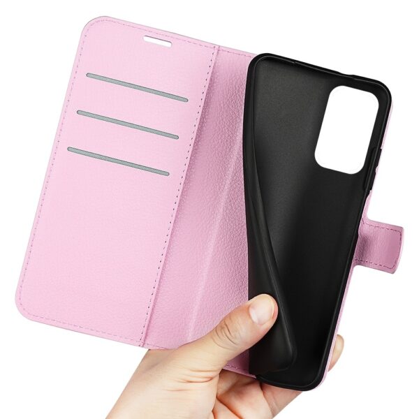 Xiaomi Poco M4 Pro 5G Θήκη Βιβλίο Ροζ Litchi Texture Horizontal Flip Protective Case Pink