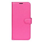 Xiaomi Poco M4 Pro 5G Θήκη Βιβλίο Φούξια Litchi Texture Horizontal Flip Protective Case Fuchsia