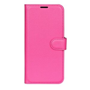Xiaomi Poco M4 Pro 5G Θήκη Βιβλίο Φούξια Litchi Texture Horizontal Flip Protective Case Fuchsia