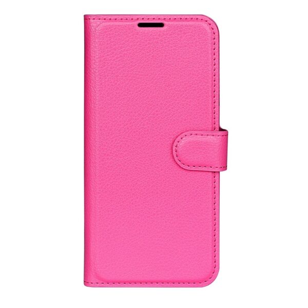 Xiaomi Poco M4 Pro 5G Θήκη Βιβλίο Φούξια Litchi Texture Horizontal Flip Protective Case Fuchsia