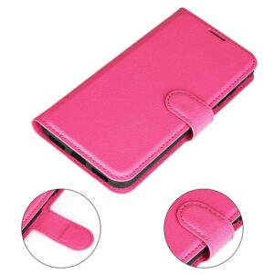 Xiaomi Poco M4 Pro 5G Θήκη Βιβλίο Φούξια Litchi Texture Horizontal Flip Protective Case Fuchsia