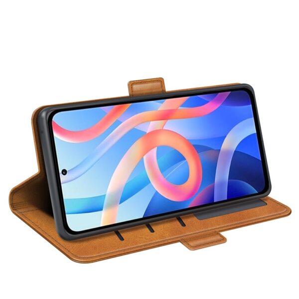 Xiaomi Poco M4 Pro 5G Θήκη Βιβλίο Ανοιχτό Καφέ Dual-side Magnetic Buckle Horizontal Flip Case Light Brown