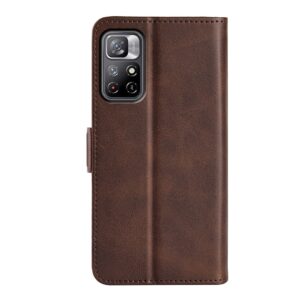 Xiaomi Poco M4 Pro 5G Θήκη Βιβλίο Καφέ Dual-side Magnetic Buckle Horizontal Flip Case Brown