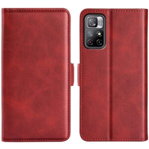 Xiaomi Poco M4 Pro 5G Θήκη Βιβλίο Κόκκινο Dual-side Magnetic Buckle Horizontal Flip Case Red
