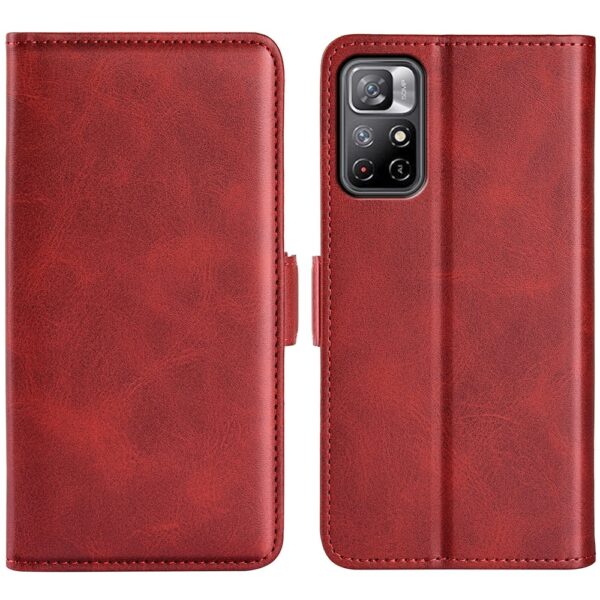 Xiaomi Poco M4 Pro 5G Θήκη Βιβλίο Κόκκινο Dual-side Magnetic Buckle Horizontal Flip Case Red