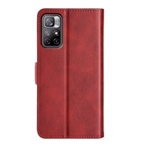 Xiaomi Poco M4 Pro 5G Θήκη Βιβλίο Κόκκινο Dual-side Magnetic Buckle Horizontal Flip Case Red