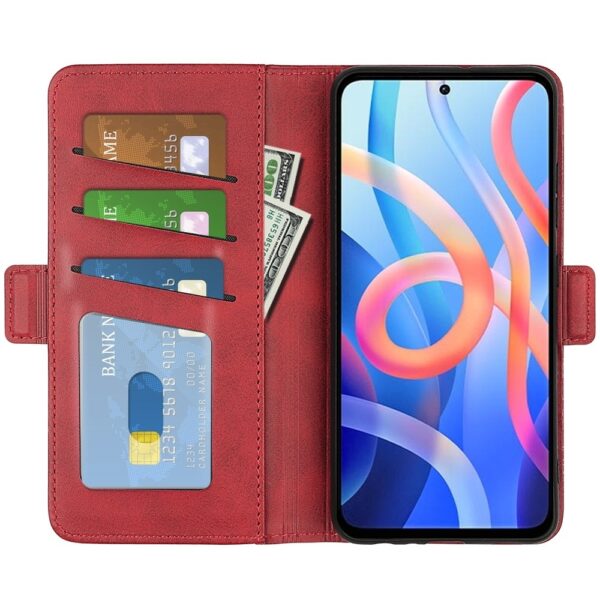 Xiaomi Poco M4 Pro 5G Θήκη Βιβλίο Κόκκινο Dual-side Magnetic Buckle Horizontal Flip Case Red