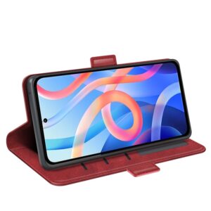 Xiaomi Poco M4 Pro 5G Θήκη Βιβλίο Κόκκινο Dual-side Magnetic Buckle Horizontal Flip Case Red