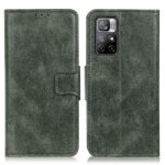 Xiaomi Poco M4 Pro 5G Θήκη Βιβλίο Σκούρο Πράσινο Mirren Crazy Horse Texture Horizontal Flip Case Dark Green