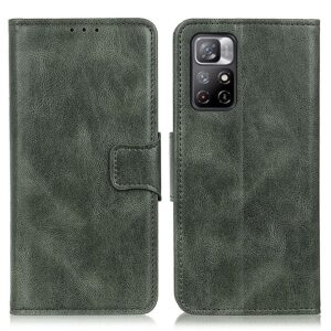Xiaomi Poco M4 Pro 5G Θήκη Βιβλίο Σκούρο Πράσινο Mirren Crazy Horse Texture Horizontal Flip Case Dark Green