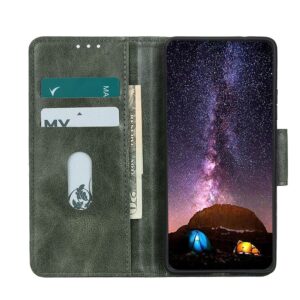 Xiaomi Poco M4 Pro 5G Θήκη Βιβλίο Σκούρο Πράσινο Mirren Crazy Horse Texture Horizontal Flip Case Dark Green