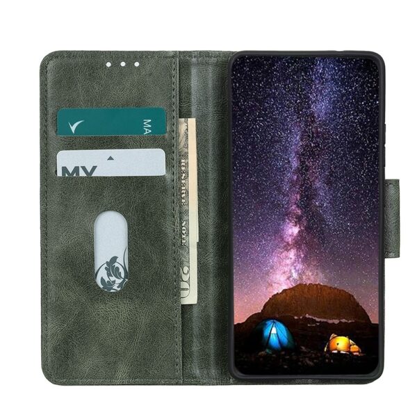 Xiaomi Poco M4 Pro 5G Θήκη Βιβλίο Σκούρο Πράσινο Mirren Crazy Horse Texture Horizontal Flip Case Dark Green