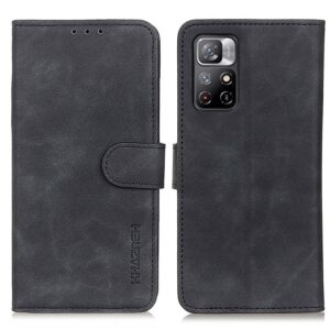 Xiaomi Poco M4 Pro 5G Θήκη Βιβλίο Μαύρο KHAZNEH Retro Texture Horizontal Flip Phone Case Black