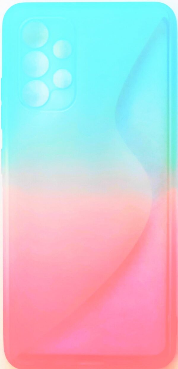 Samsung Galaxy A32 4G Θήκη Σιλικόνης Ροζ - Μπλε Silicone S Case Pink - Blue