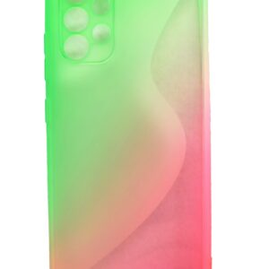 Samsung Galaxy A32 4G Θήκη Σιλικόνης Ροζ - Πράσινη Silicone S Case Pink - Green