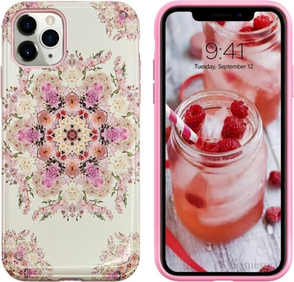 iPhone 11 Pro Σκληρή Θήκη Σιλικόνης Λουλούδια Silicone Case Design 2