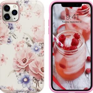 iPhone 11 Pro Σκληρή Θήκη Σιλικόνης Λουλούδια Silicone Case Design 7