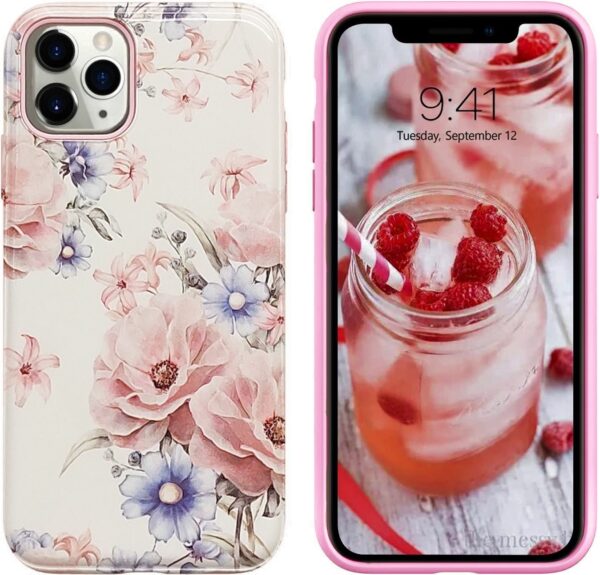 iPhone 11 Pro Σκληρή Θήκη Σιλικόνης Λουλούδια Silicone Case Design 7