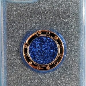 Forcell iPhone 11 Pro Ring Glitter Θήκη Σιλικόνης - Blue