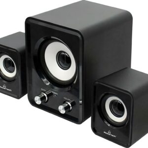 Powertech Essential Sound PT-843 Ηχεία Υπολογιστή 2.1 με Ισχύ 3W σε Μαύρο Χρώμα