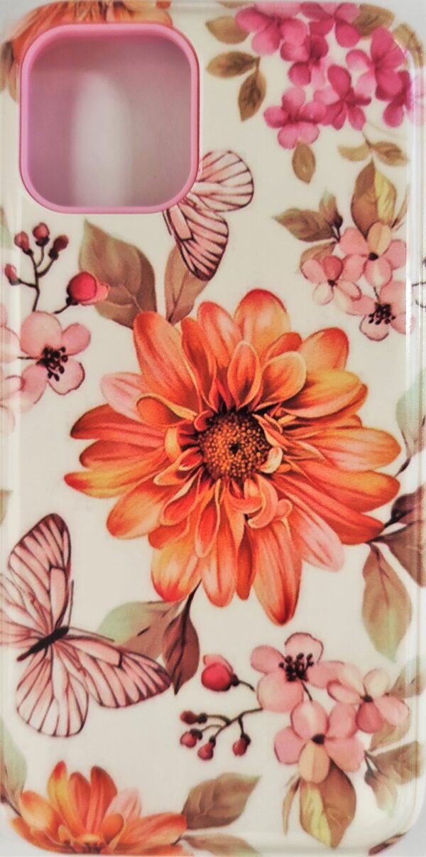 iPhone 11 Pro Σκληρή Θήκη Σιλικόνης Λουλούδια Silicone Case Design 1