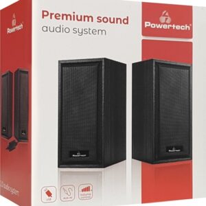 Powertech Premium Sound PT-845 Ηχεία Υπολογιστή 2.0 με Ισχύ 3W σε Μαύρο Χρώμα