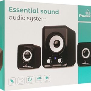Powertech Essential Sound PT-843 Ηχεία Υπολογιστή 2.1 με Ισχύ 3W σε Μαύρο Χρώμα