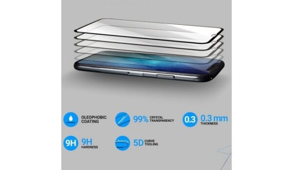 Samsung Galaxy S22 Plus 5G Προστατευτικό Τζαμάκι Μαύρο Roar 5D Full Screen Tempered Glass Black