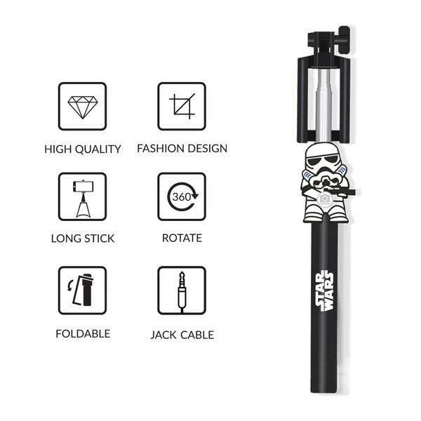 Selfie Stick - JACK STORSS-1 - Stormtrooper 001 Star Wars Black SWSSSTOR001