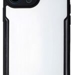 Forcell iPhone 13 Pro Θήκη Σκληρή Με Πλαίσιο Σιλικόνης Διάφανη - Black