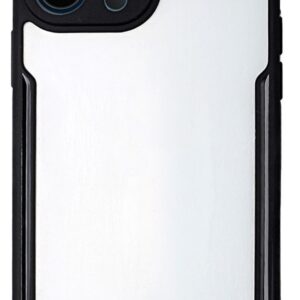 Forcell iPhone 13 Pro Θήκη Σκληρή Με Πλαίσιο Σιλικόνης Διάφανη - Black