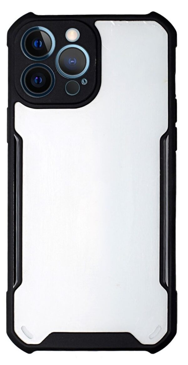 Forcell iPhone 13 Pro Θήκη Σκληρή Με Πλαίσιο Σιλικόνης Διάφανη - Black Forcell iPhone 13 Pro Θήκη Σκληρή Με Πλαίσιο Σιλικόνης Διάφανη - Black