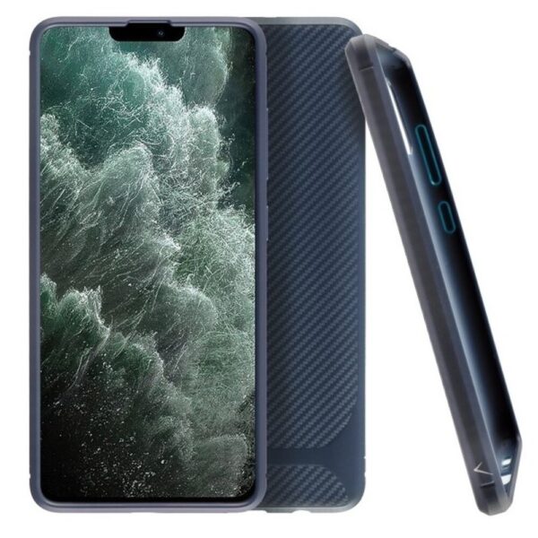 Volte-Tel iPhone 12 Pro Max Carbon Rugged Θήκη Σιλικόνης - Blue