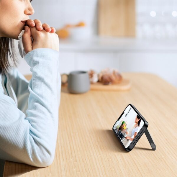 iPhone 14 Θήκη Ugreen LP633 Kickstand Protective Case Hard Cover with Gel Frame and Built-in Stand Black (90924)