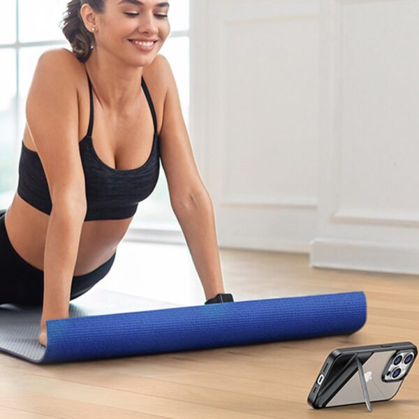 iPhone 14 Pro Θήκη Ugreen LP635 Kickstand Protective Case Hard Cover with Gel Frame and Built-in Stand Black (90926)