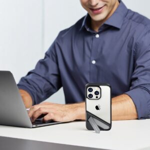 iPhone 14 Pro Θήκη Ugreen LP635 Kickstand Protective Case Hard Cover with Gel Frame and Built-in Stand Black (90926)