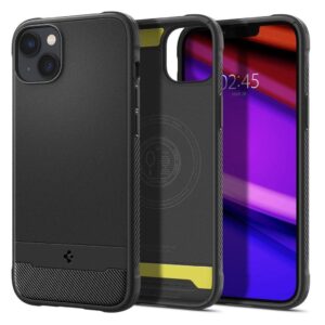 iPhone 14 Plus Θήκη Μαύρη Spigen Rugged Armor Magsafe Back Cover Matte Black ACS04890
