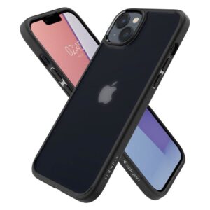 iPhone 14 Plus Θήκη Φιμέ - Μαύρη Spigen Ultra Hybrid Back Cover Frost Black ACS04901