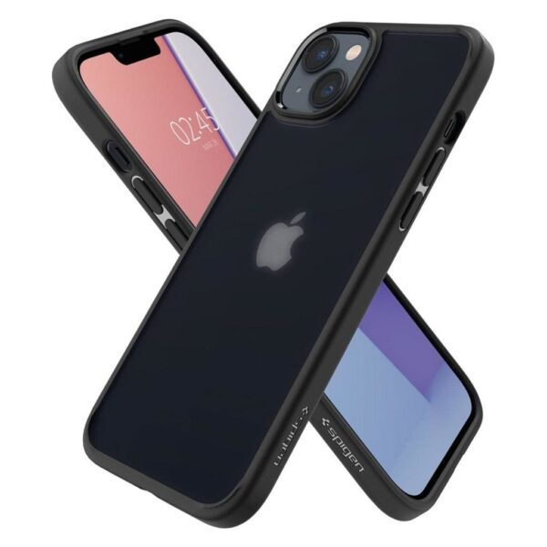 iPhone 14 Plus Θήκη Φιμέ - Μαύρη Spigen Ultra Hybrid Back Cover Frost Black ACS04901