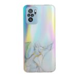 Xiaomi Redmi Note 10 4G / Note 10S / Poco M5s Θήκη Σιλικόνης Μάρμαρο Γκρι Laser Marble Pattern Clear TPU Shockproof Protective C