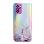 Xiaomi Redmi Note 10 4G / Note 10S / Poco M5s Θήκη Σιλικόνης Μάρμαρο Ροζ Laser Marble Pattern Clear TPU Shockproof Protective Ca