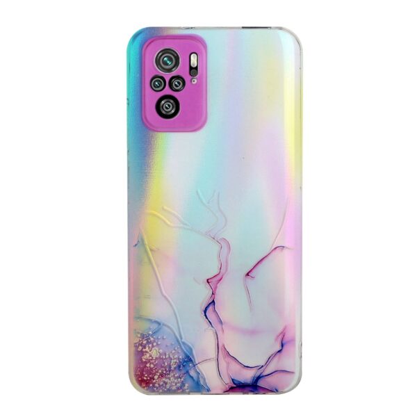 Xiaomi Redmi Note 10 4G / Note 10S / Poco M5s Θήκη Σιλικόνης Μάρμαρο Ροζ Laser Marble Pattern Clear TPU Shockproof Protective Ca Xiaomi Redmi Note 10 4G / Note 10S / Poco M5s Θήκη Σιλικόνης Μάρμαρο Ροζ Laser Marble Pattern Clear TPU Shockproof Protective Ca