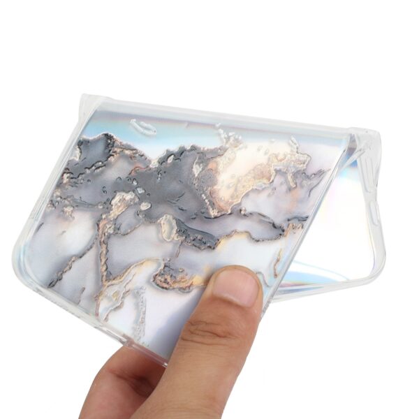 Xiaomi Redmi Note 10 4G / Note 10S / Poco M5s Θήκη Σιλικόνης Μάρμαρο Μαύρο Laser Marble Pattern Clear TPU Shockproof Protective