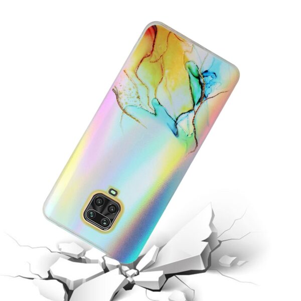 Xiaomi Redmi Note 9S / 9 Pro / 9 Pro Max Θήκη Σιλικόνης Μάρμαρο Laser Marble Pattern Clear TPU Shockproof Protective Case Yellow