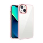 Forcell iPhone 14 Plus Θήκη Με Πλαίσιο Σιλικόνης Διάφανη - Pink